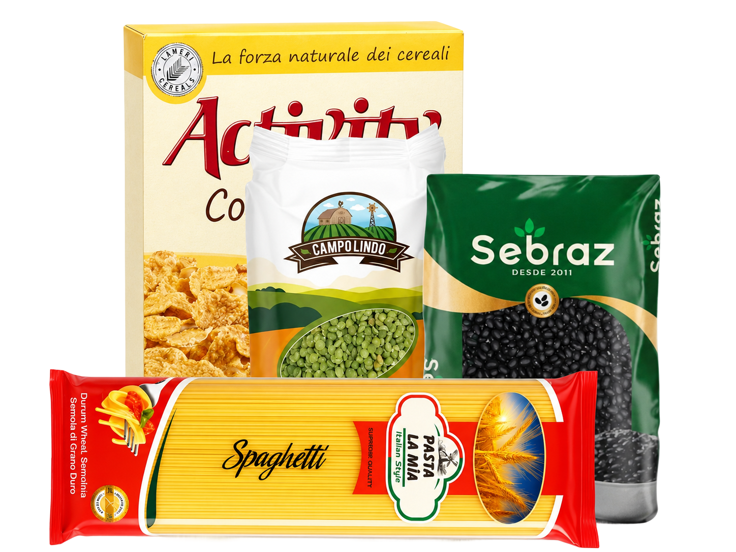 Cereales, granos y pastas