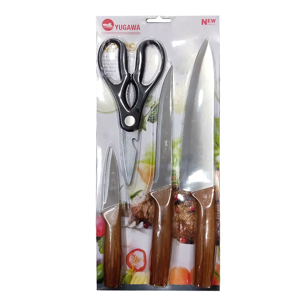 Juego de cuchillo de cocina de 4 piezas, Yugawa