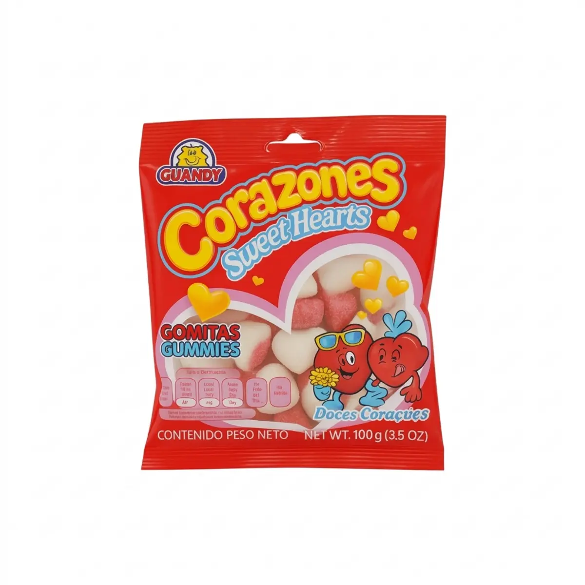 Gomitas en forma de corazón, 100 g, Guandy