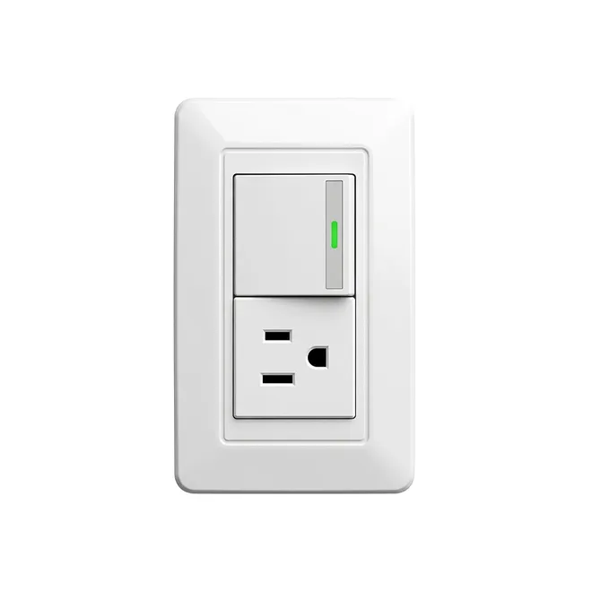 Interruptor con tomacorriente combinado 120 V / 10 Ah