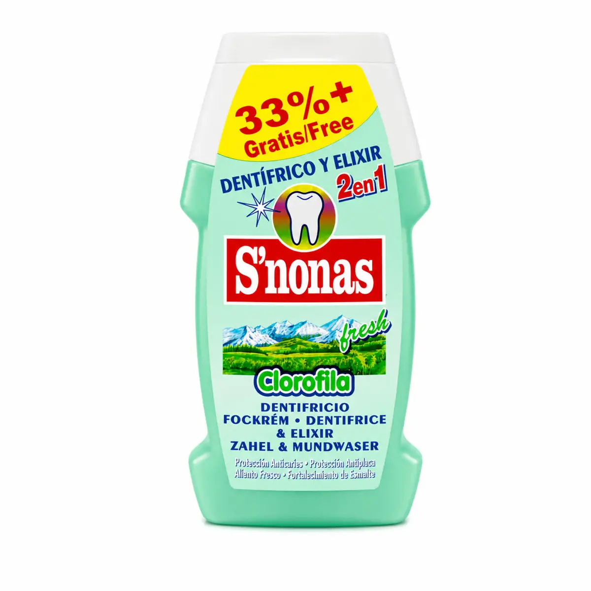 Pasta dental con clorofila, 100 ml, Snonas