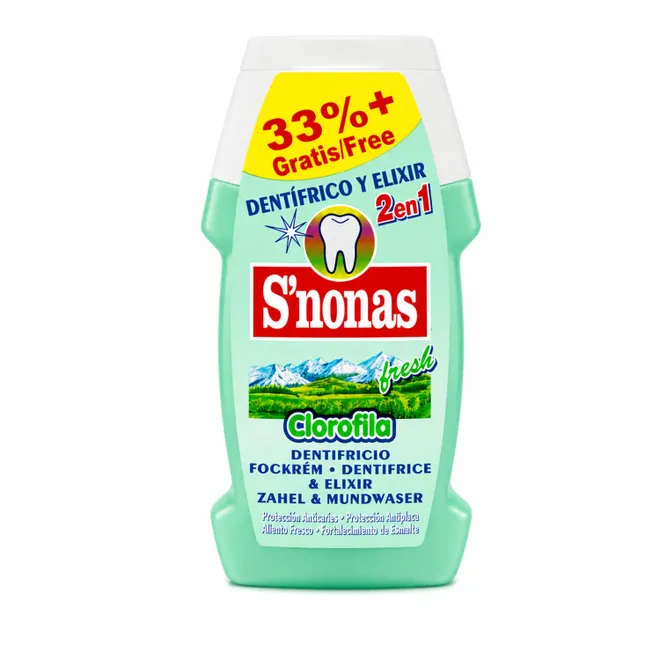 Pasta dental con clorofila, 100 ml, Snonas
