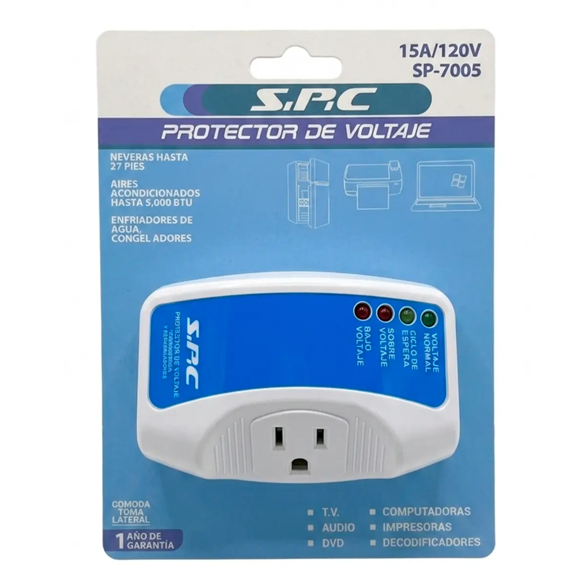 Protector de voltaje de 110 V / 15 Ah, SPC