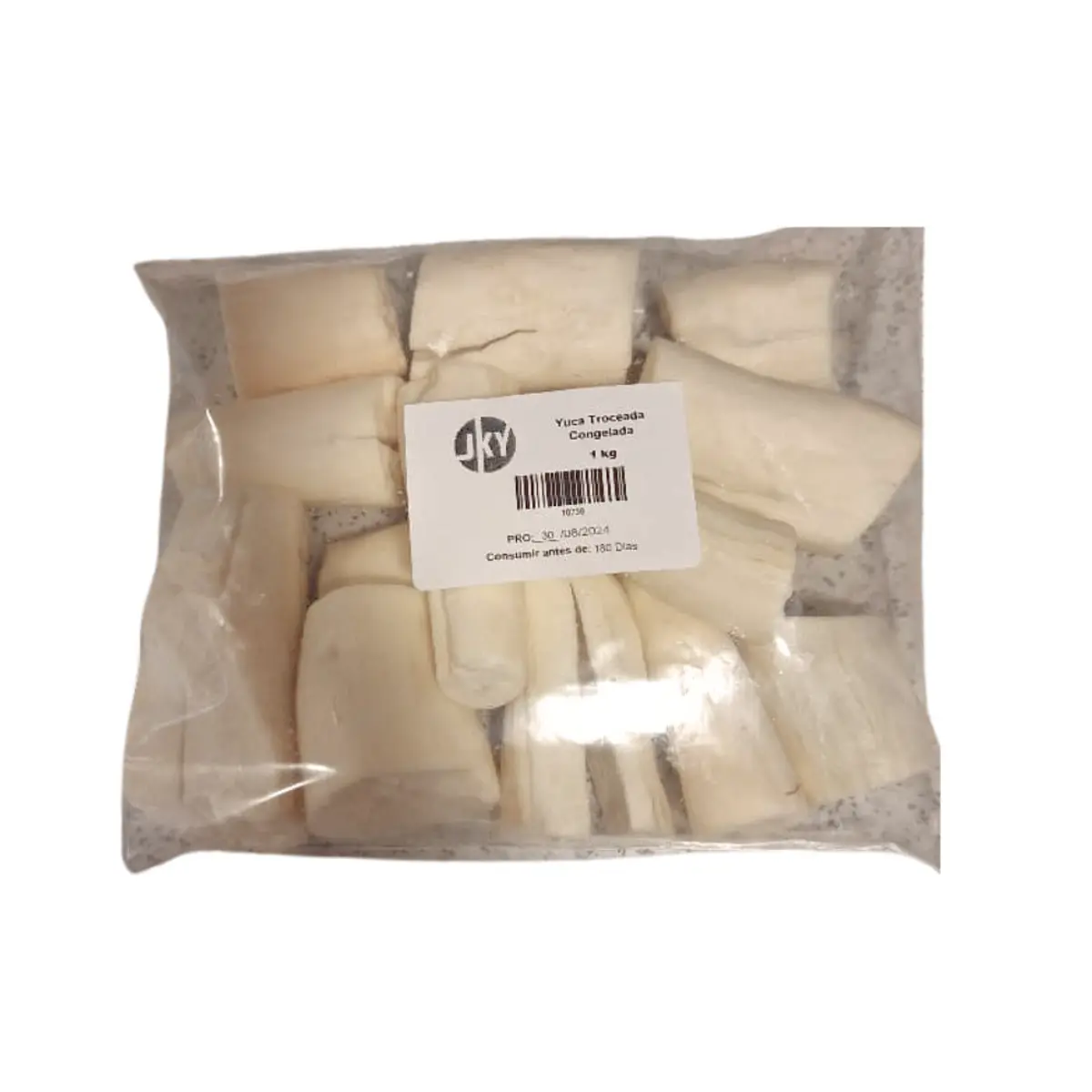 Yuca troceada congelada, 1 kg, JKY