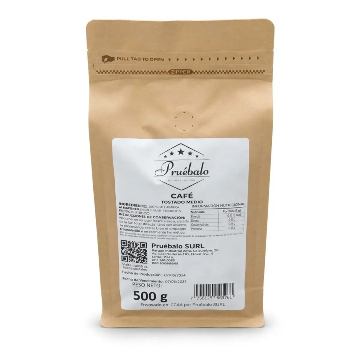 Café en granos, 500 g, Pruébalo