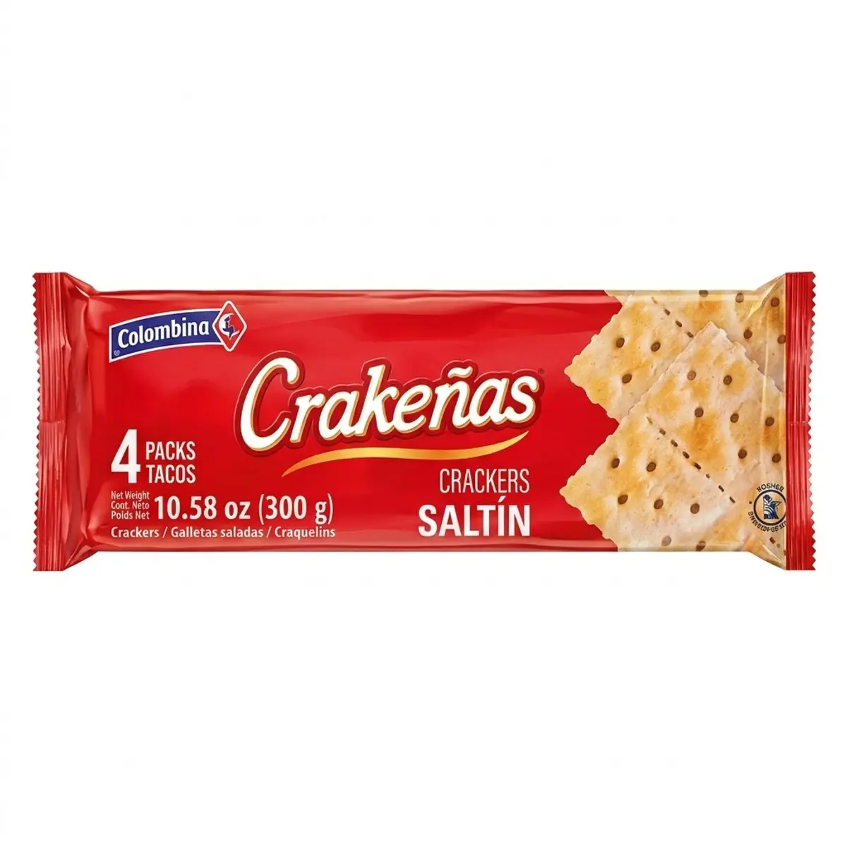 Galletas Crakeñas saltín, 300 g, Colombina