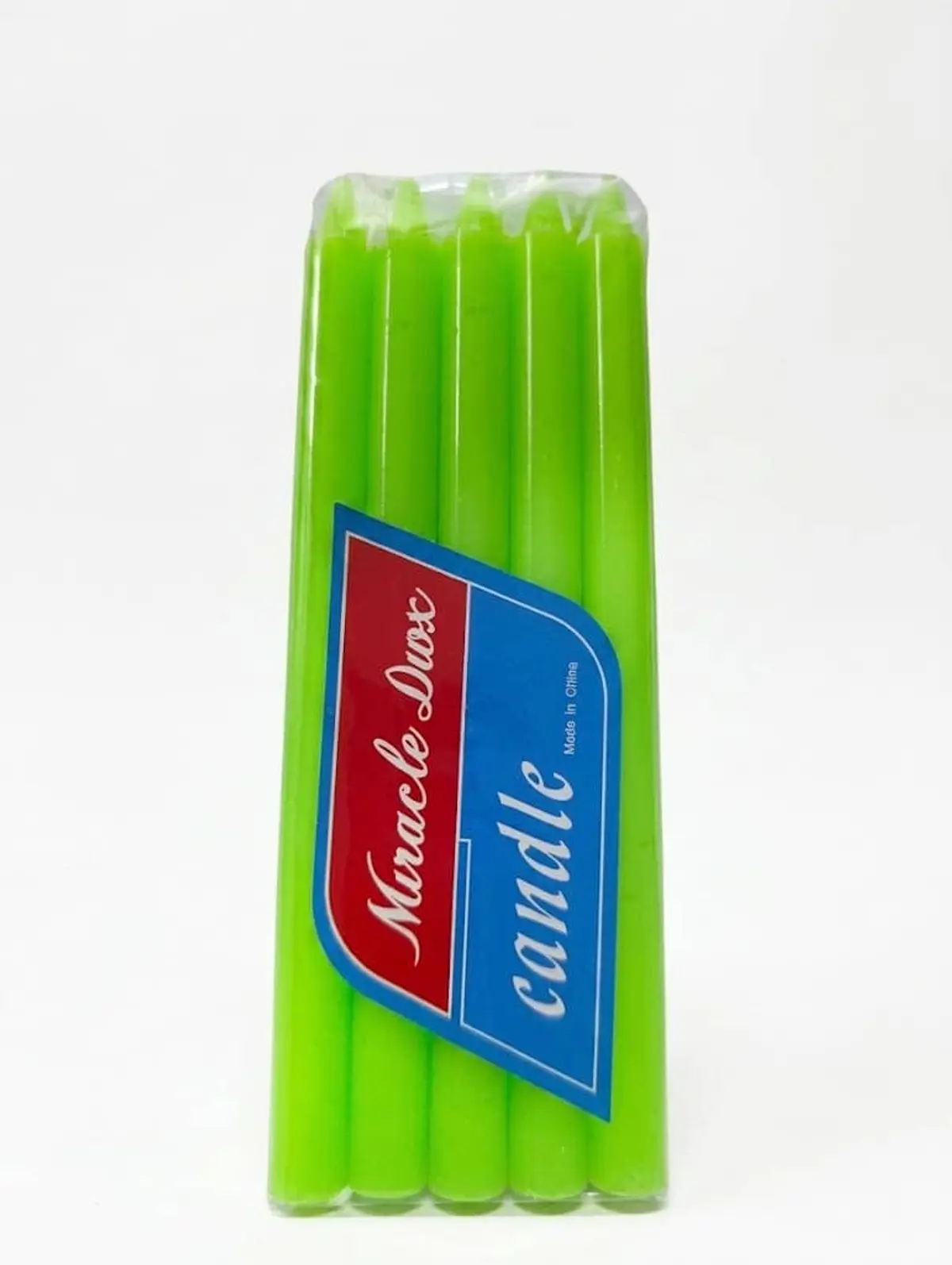 Paquete de velas color verde, 10 U, Miracle Dux 