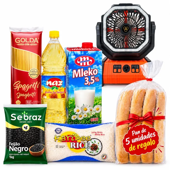 Combo familiar con ventilador + Bolsa de pan de regalo