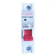 Breaker termomagnético de 63 A, 1 polo