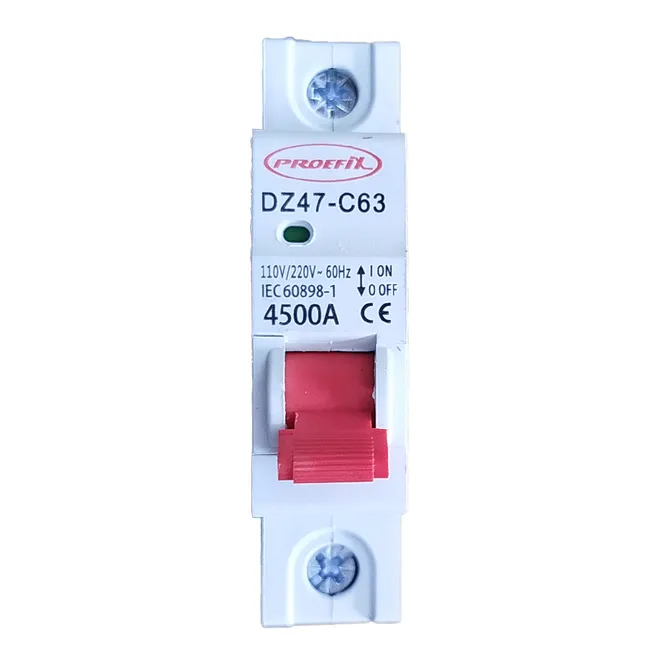Breaker termomagnético de 63 A, 1 polo