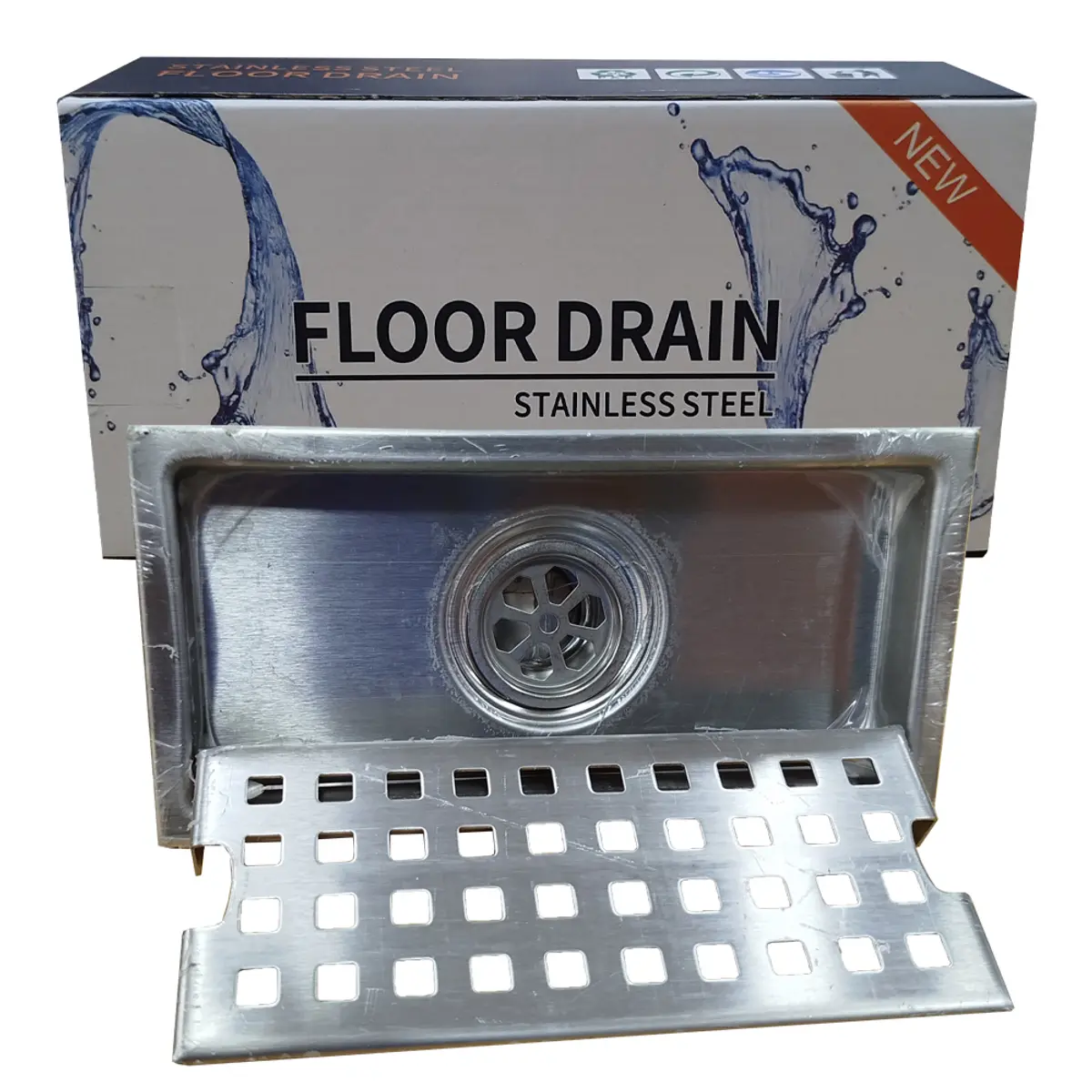 Desagüe de piso con sifa antiolores 2" de 20X10 cm, SPC