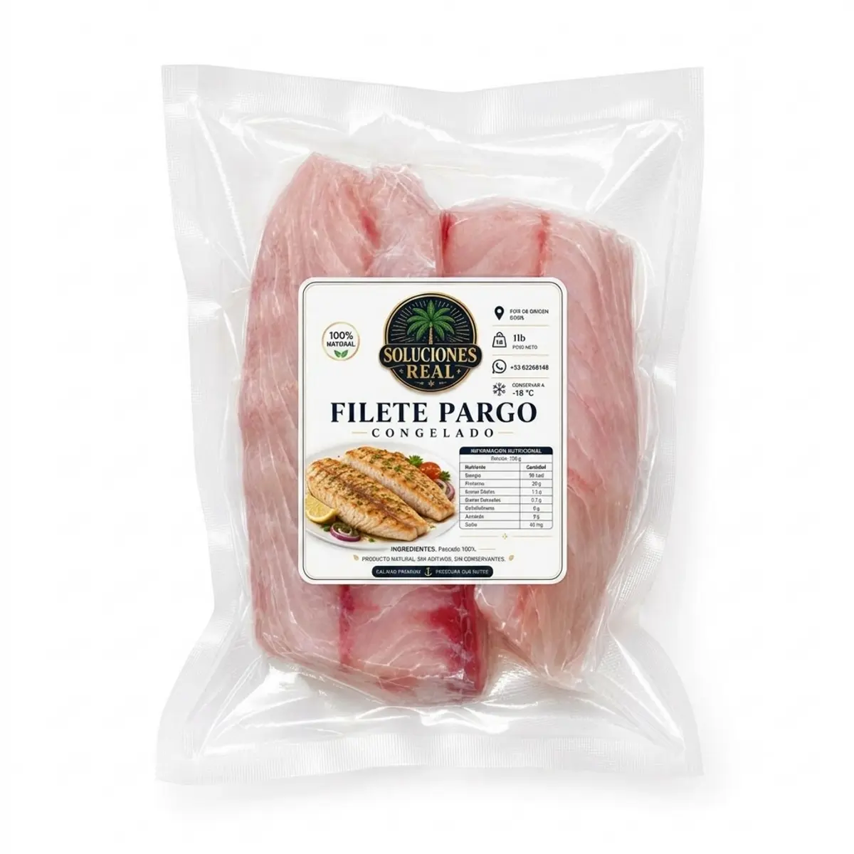 Filete de Pargo, 1 lb, Soluciones Real
