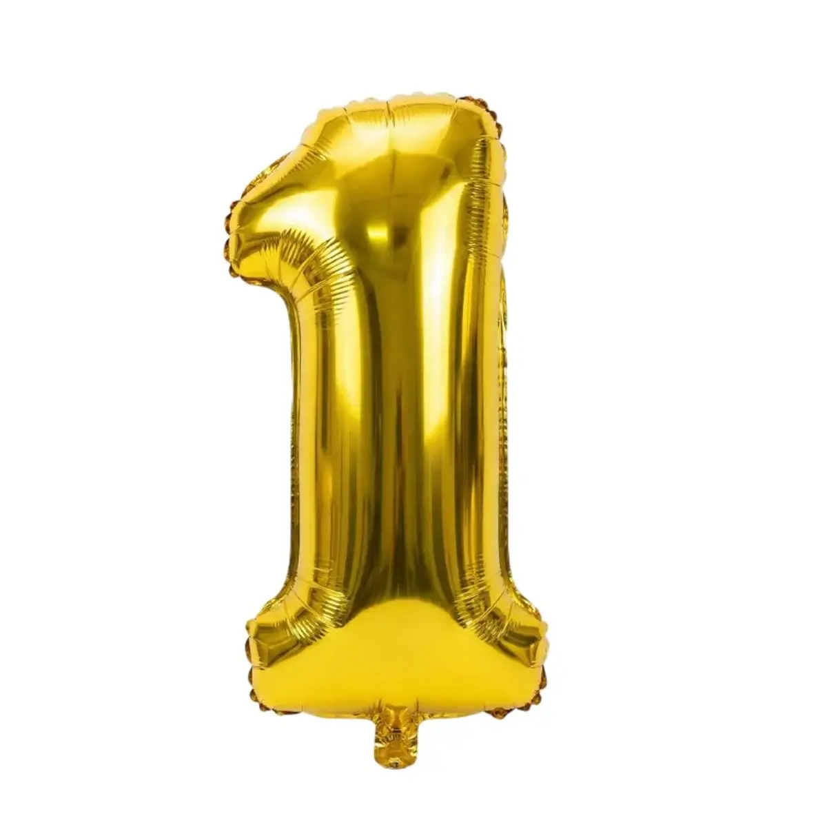 Globos dorados con forma de número 