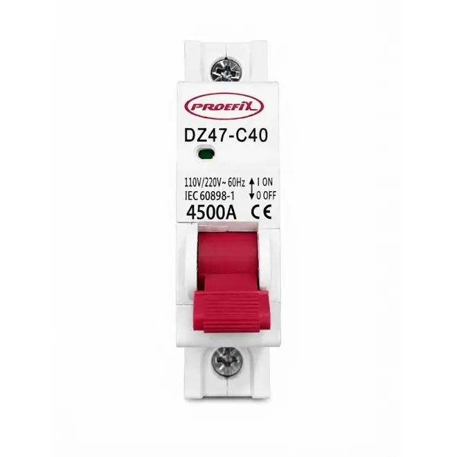 Breaker termomagnético de 40 A y 1 polo