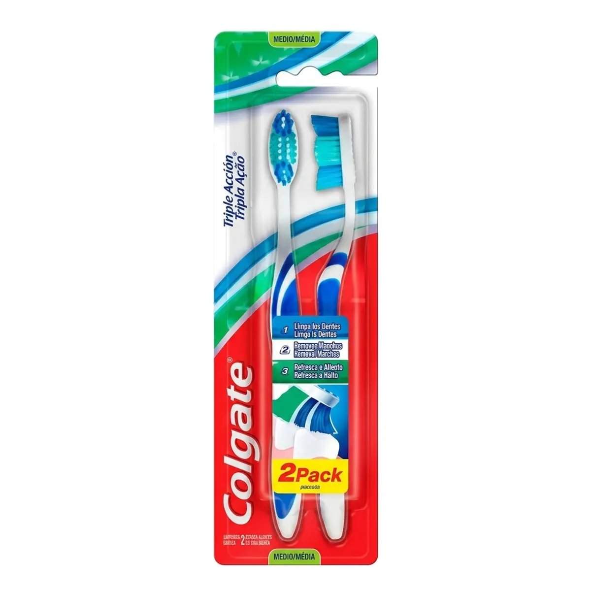 Cepillo dental, extra clean, 2 u, Colgate