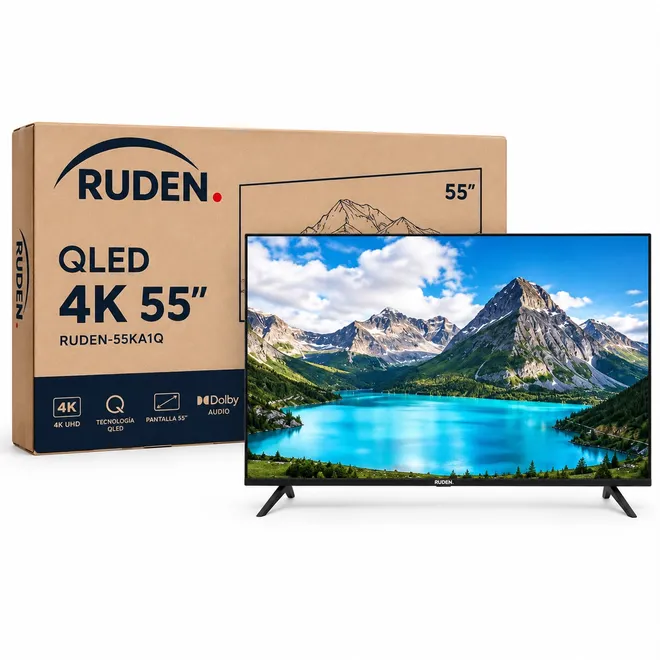 Smart TV 55" 4K QLED, RUDEN