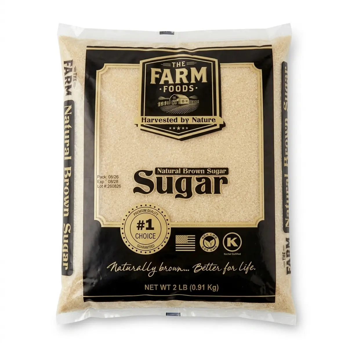 Azúcar morena, 2 lb, The Farm Foods