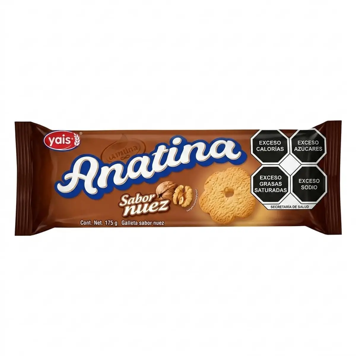 Galleta Anatina sabor nuez, 125 g, Gisa