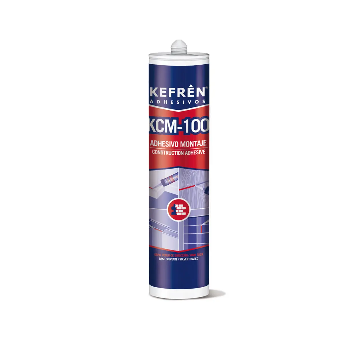 Silicona de montaje en base solvente de alta viscosidad, 290 ml, Kefren