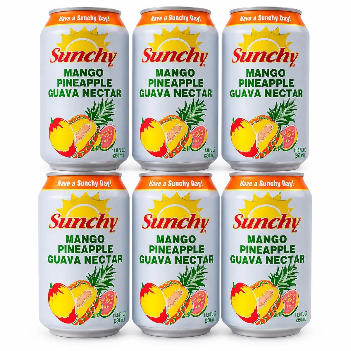 Néctar de mango - piña - guayaba Sunchy (6 x 334 ml)