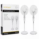 Ventiladores recargables blancos, 16" (2 unidades)