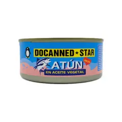 Trozos de atún en aceite de vegetal, 1 kg, Docanned Star