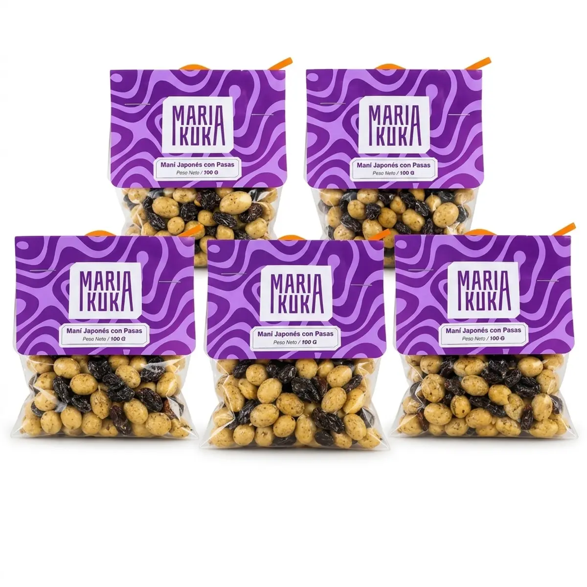 Maní japonés con pasas (5 x 100 g) MariaKuka