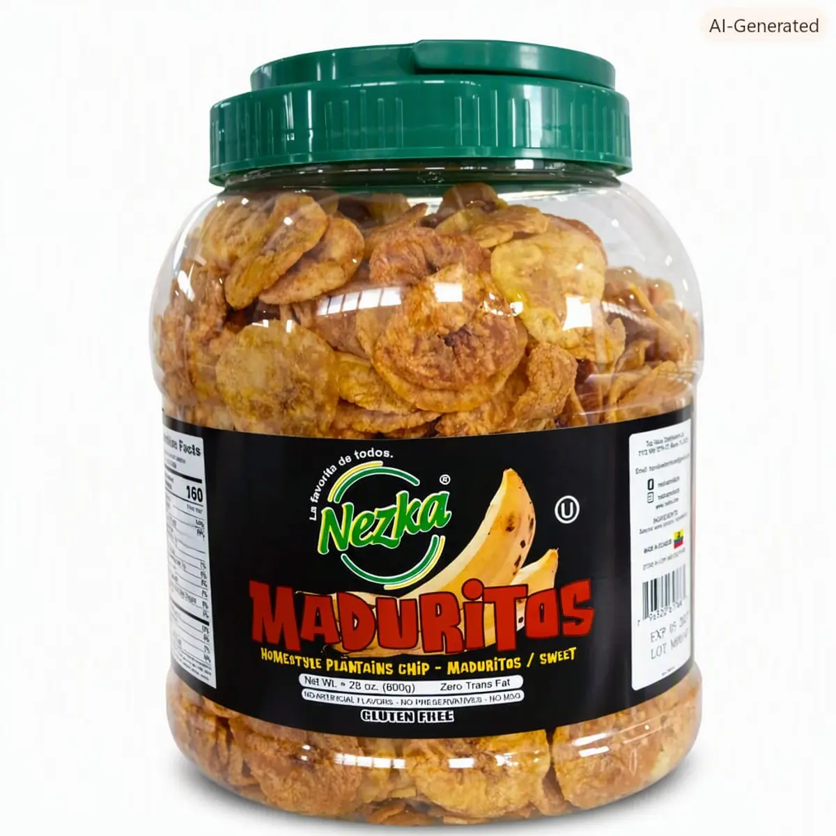 Chicharritas de plátano maduro, 800 g, Nezka