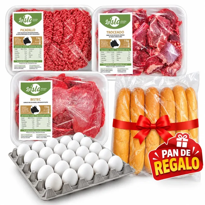 Combo especial de res + bolsa de pan de regalo