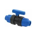 Llave paso 3/4" de compresión para tubería de polietileno (HDPE / PEAD)
