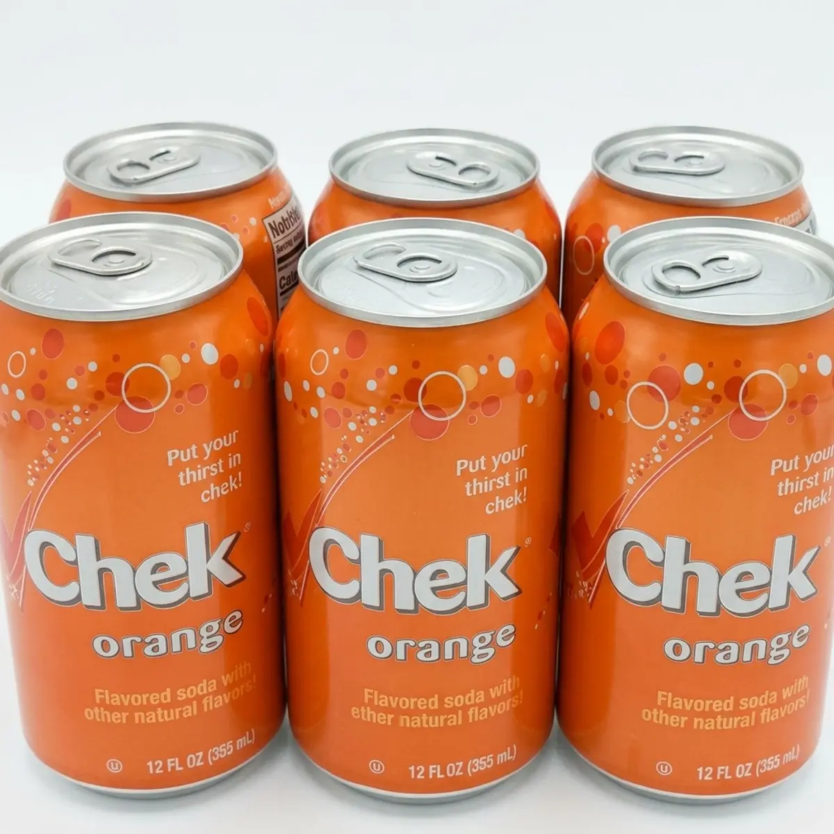 Six de refresco sabor Naranja (6 x 355 ml) Chek