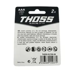Batería alcalina AAA, 1.5 V, THOSS