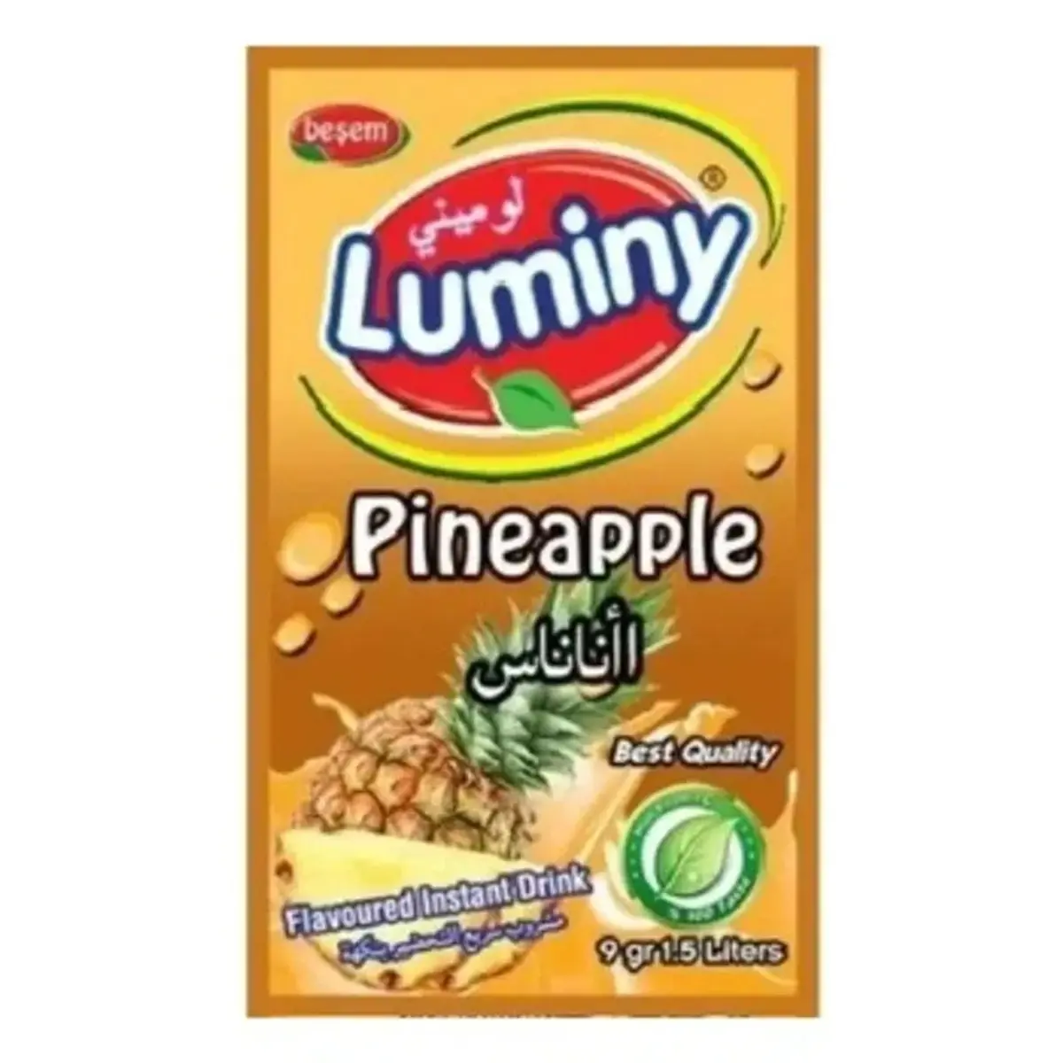Refresco instantáneo sabor piña, 9 g, Luminy 