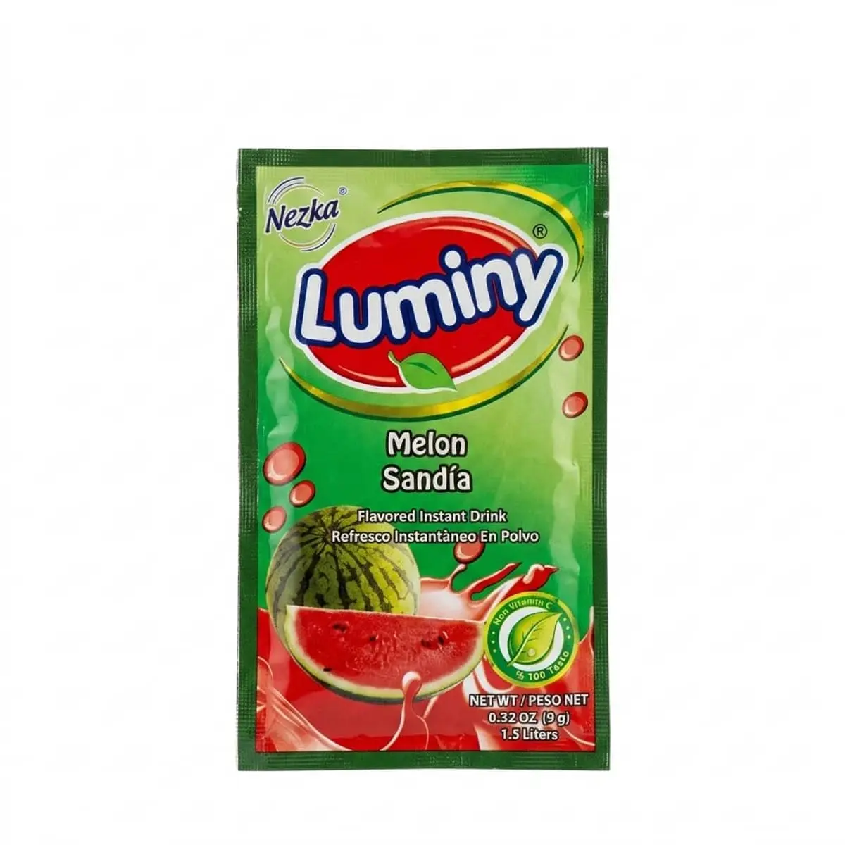 Refresco instantáneo sabor melón, 9 g, Luminy  