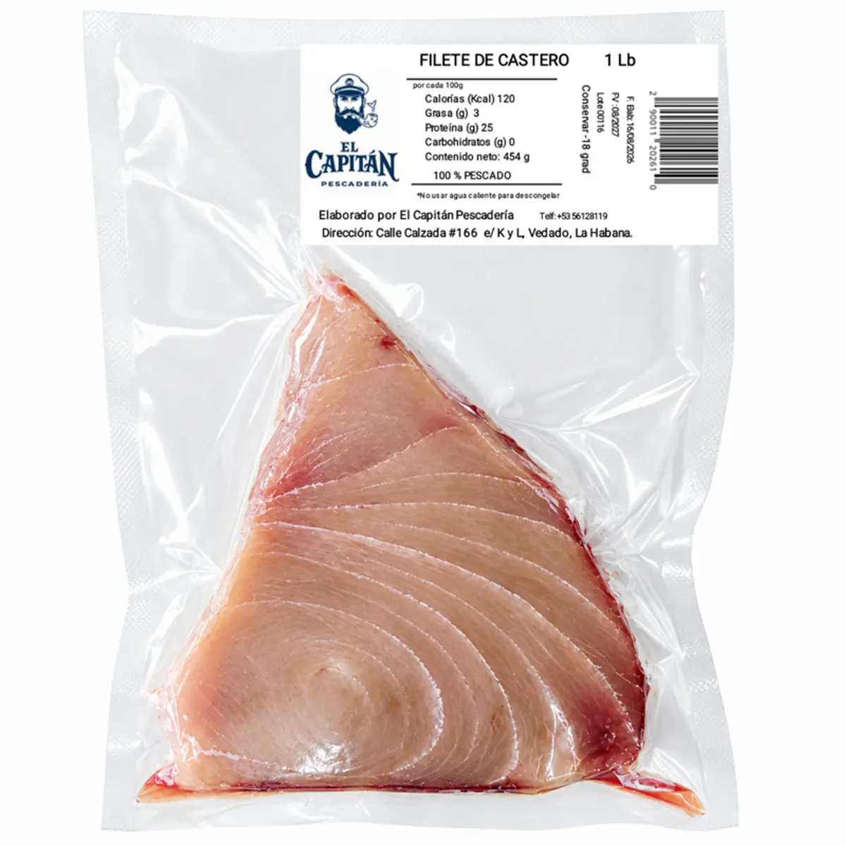 Filete de Castero, 1 lb, El Capitán 