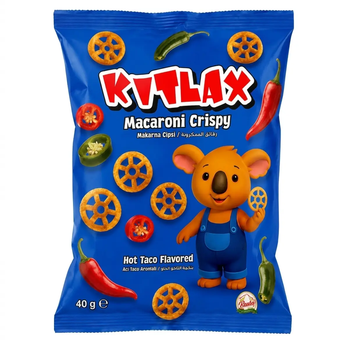 Snacks con sabor a tacos picantes, 40 g, Kitlax