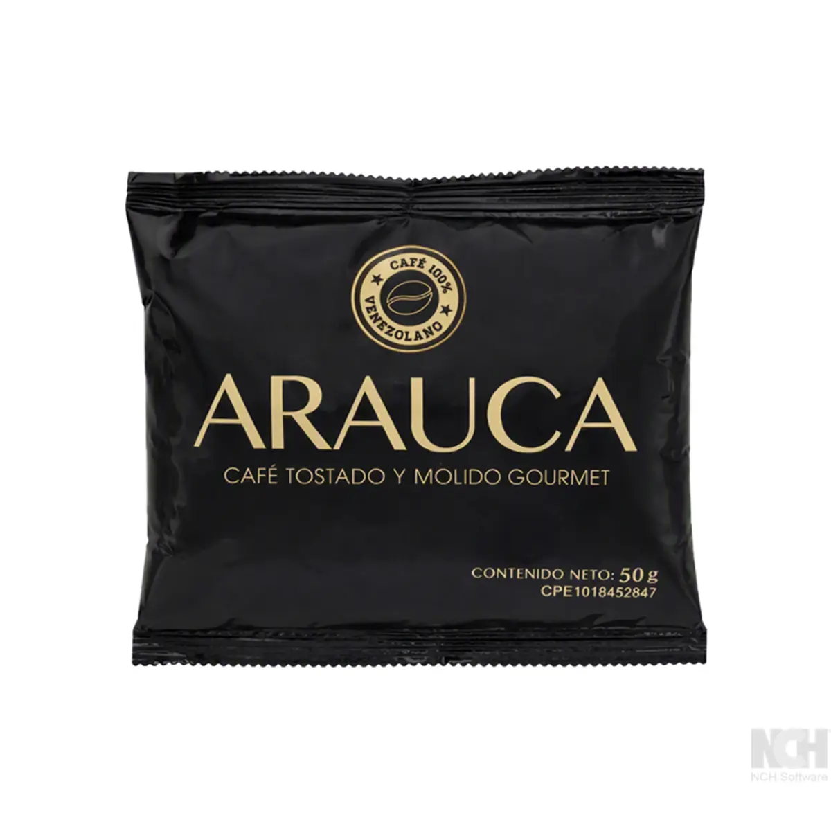 Café tostado y molido gourmet, 50 g, Arauca