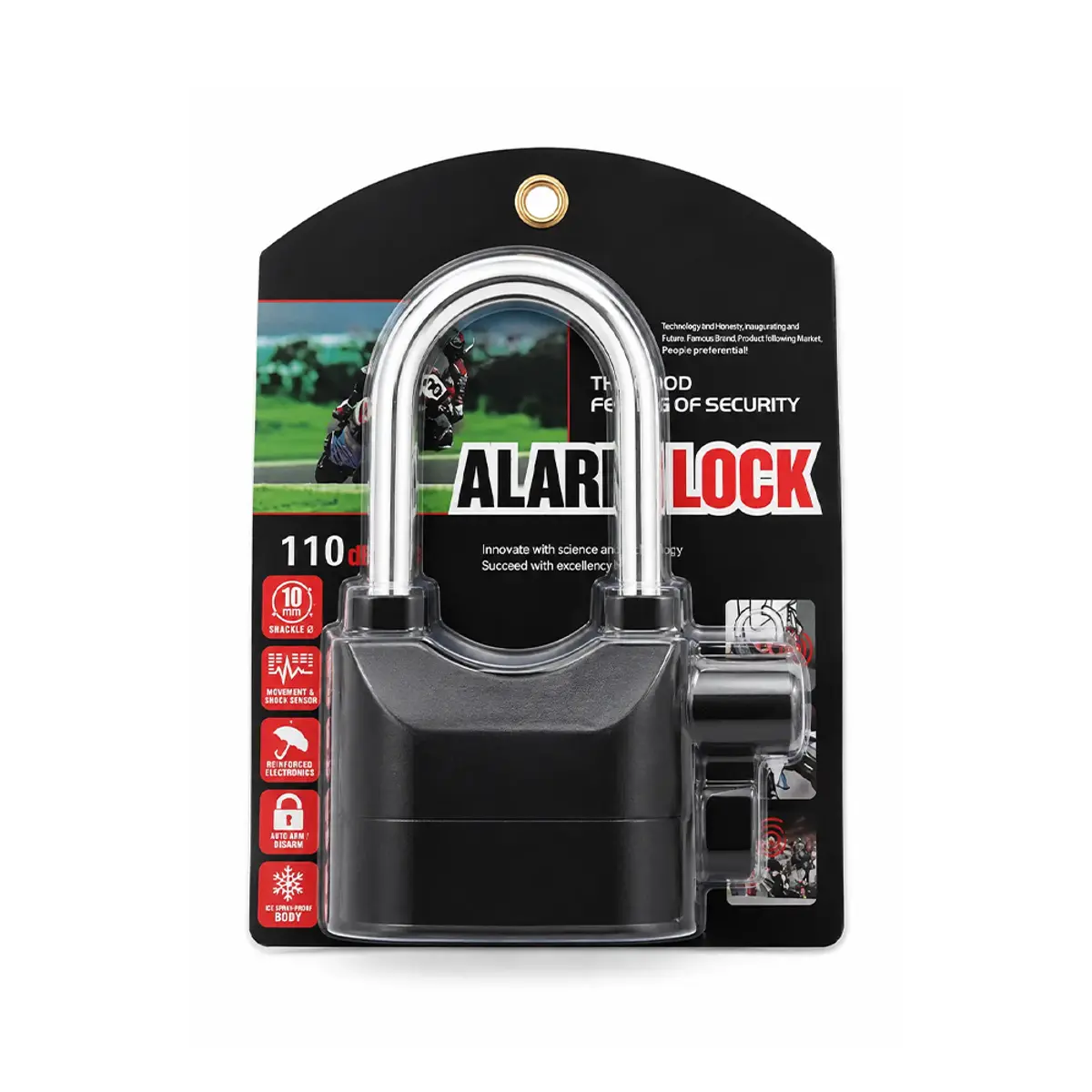 Candado de seguridad de 60 mm con alarma integrada