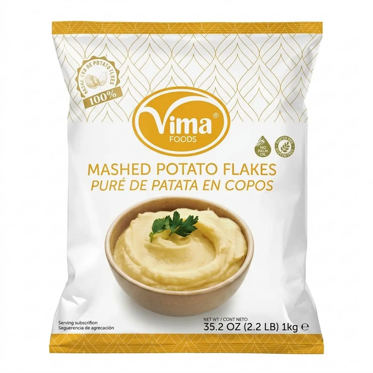 Puré de papas en copos, 1 kg, Vima 
