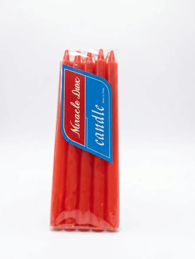 Paquete de velas color rojo, 10 U, Miracle Dux 