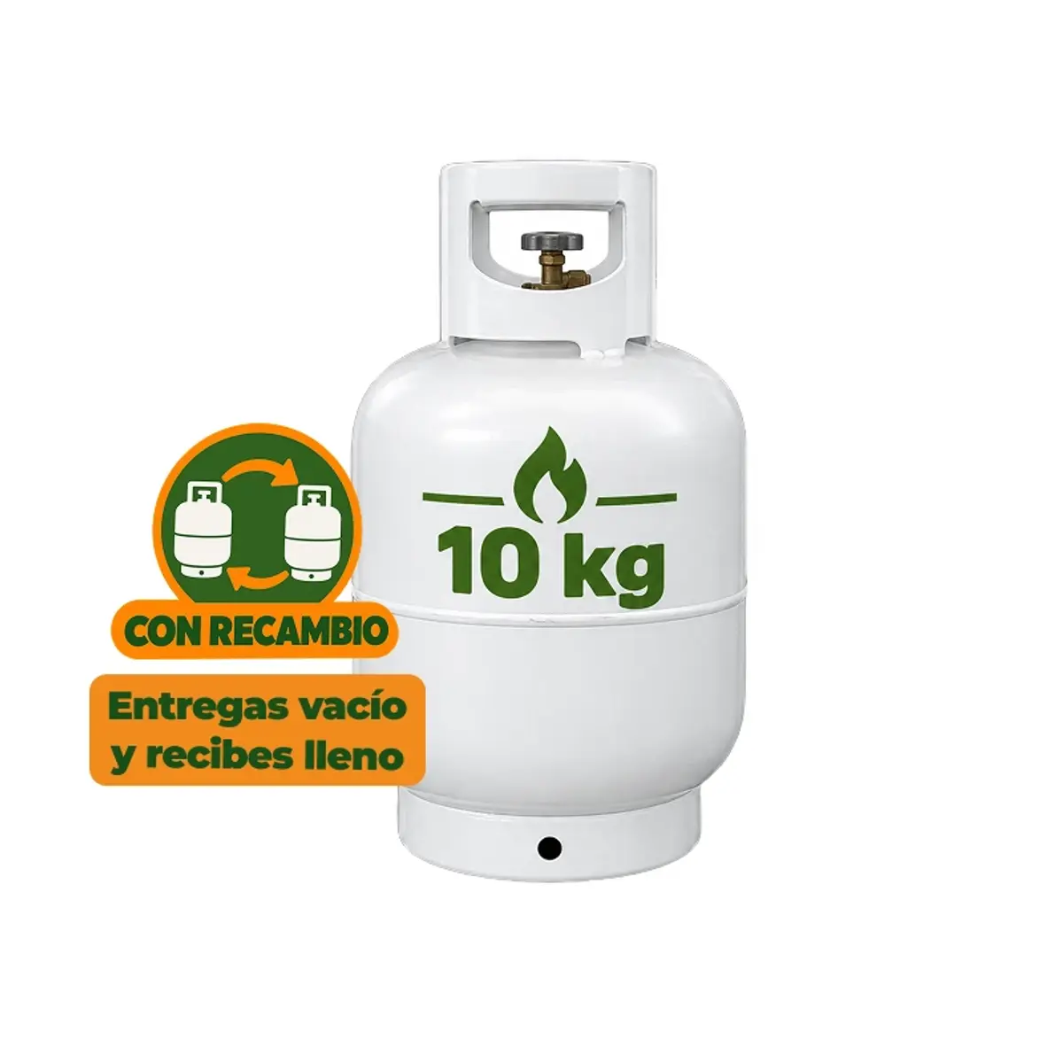 Gas con reposición de balita, 10 kg