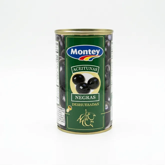 Aceituna negra sin hueso, 400 g, Montey
