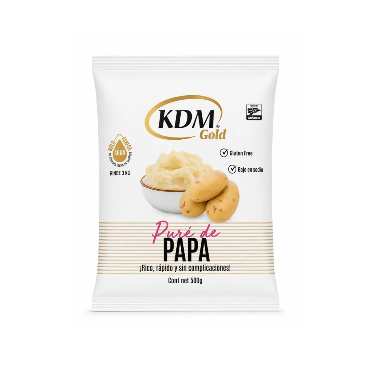 Puré de papas instantáneo, 500 g, KDM Gold