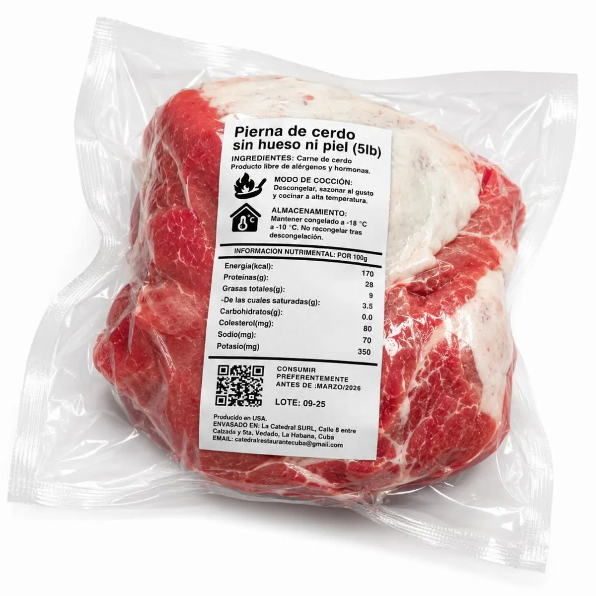 Pierna de cerdo sin hueso y sin piel, 2.27 kg, AZ 
