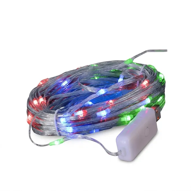 Luces LED decorativas multicolores, 10 m