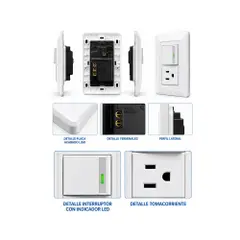 Interruptor con tomacorriente combinado 120 V / 10 Ah