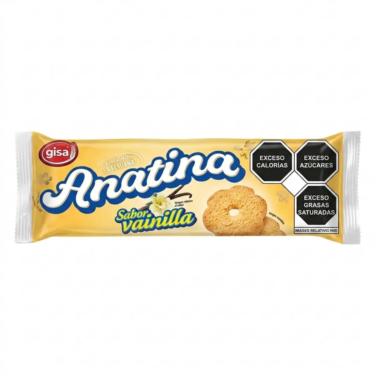 Galleta Anatina sabor vainilla, 125 g, Gisa