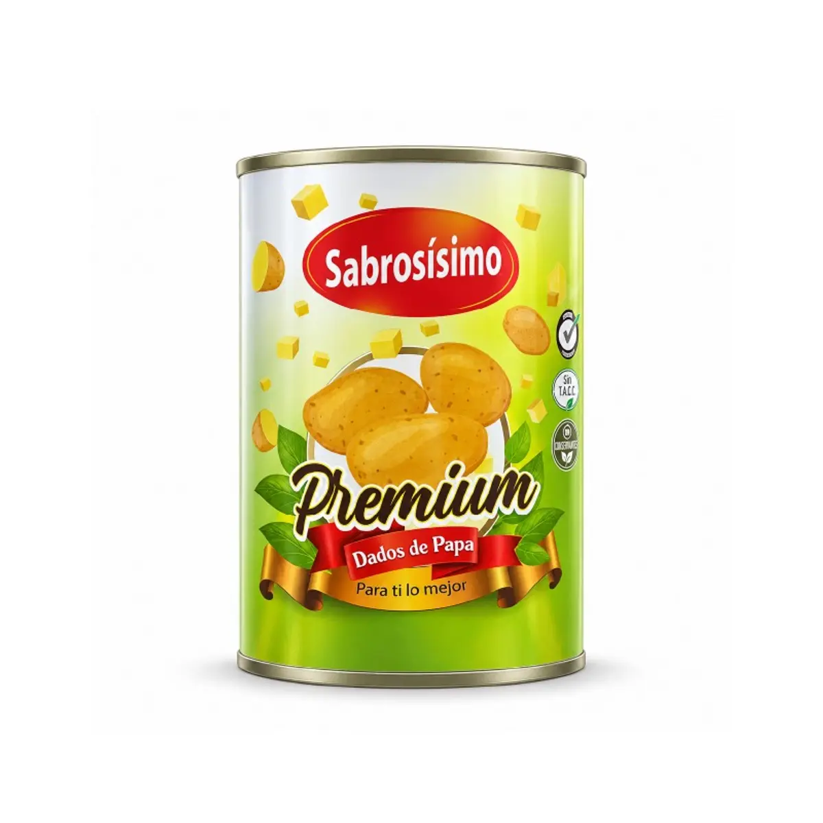 Dados de papa enlatado, 425 g, Sabrosísimo