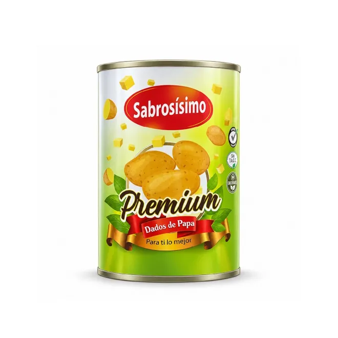 Dados de papa enlatado, 425 g, Sabrosísimo