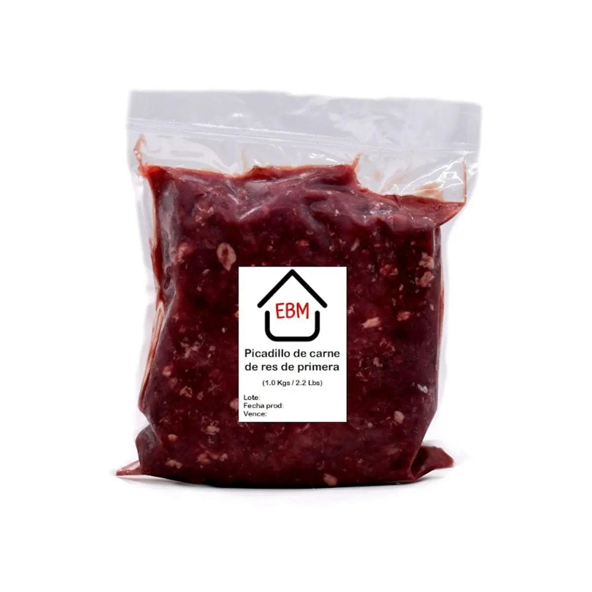Picadillo de carne de res de primera, 1 kg, EBM